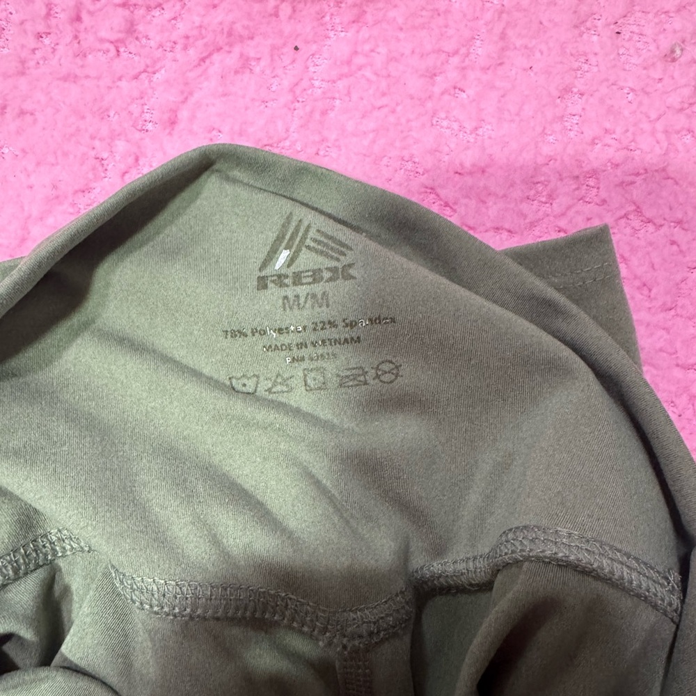 RBX Women's Athletic Biker Shorts - Olive Green - Picture 3 of 3